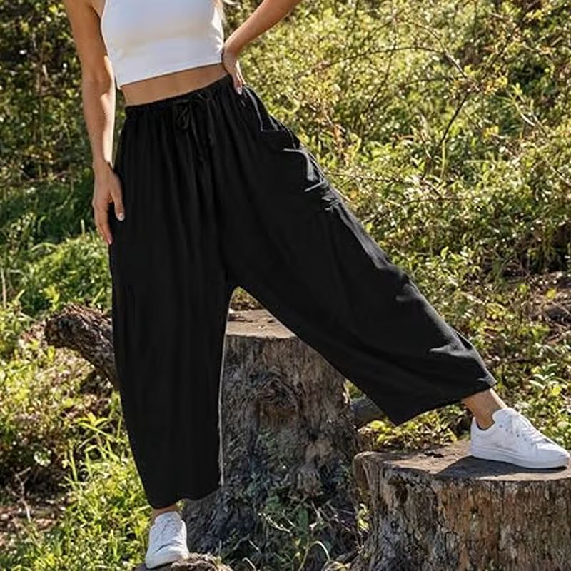 💖Women's Solid Color Wide Leg Pants