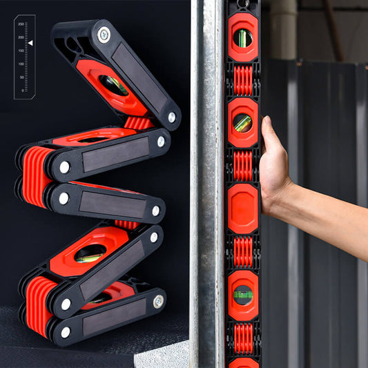 Folding Spirit Level with Protractor – Extendable & Flexibl