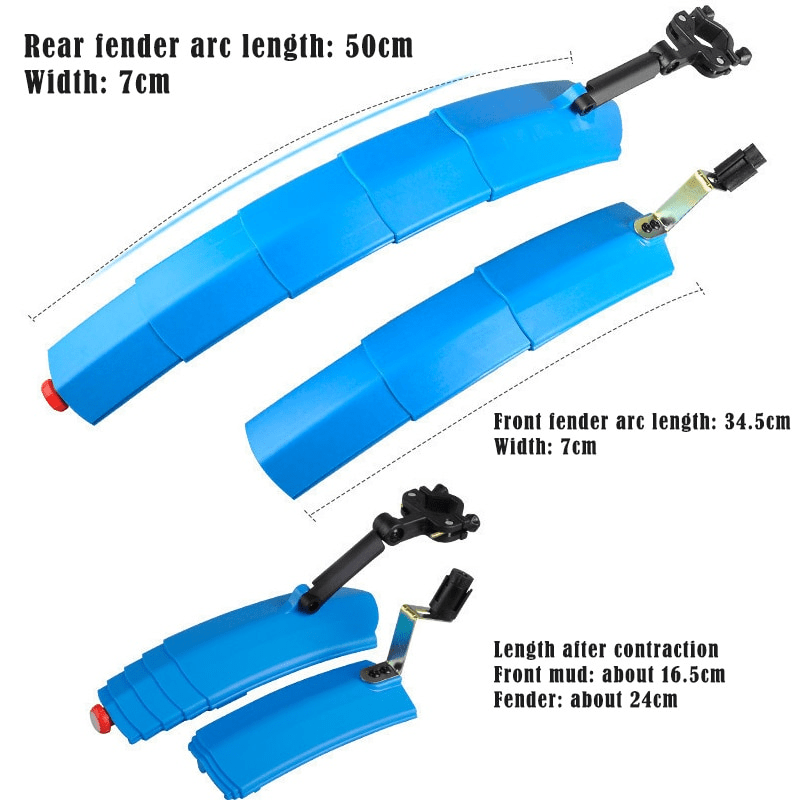 🛡️ 50% OFF NOW! 🚲 2-in-1 Telescopic Mudguard + Safety Light – Keeps You Clean & Visible, Perfect for Commuting in Any Weather 💡