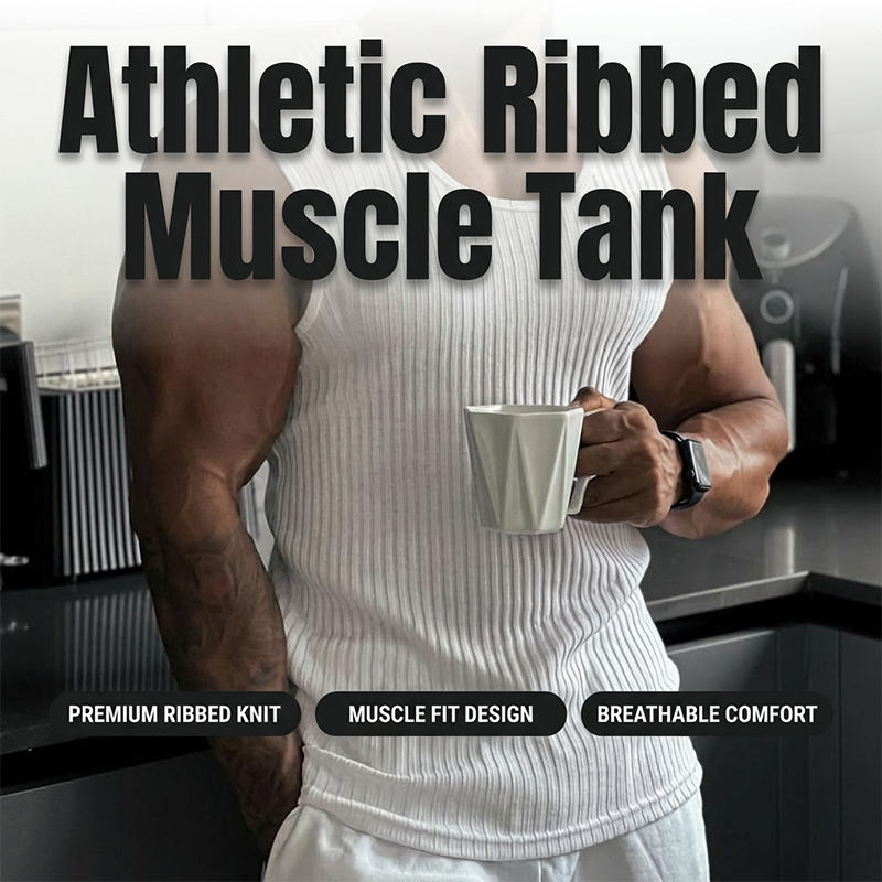 Limited Time Offer ⏰✨Men's Ribbed Knit Slim Fit Tank Top
