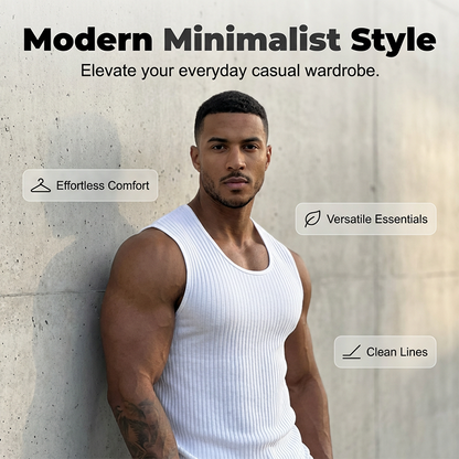 Limited Time Offer ⏰✨Men's Ribbed Knit Slim Fit Tank Top