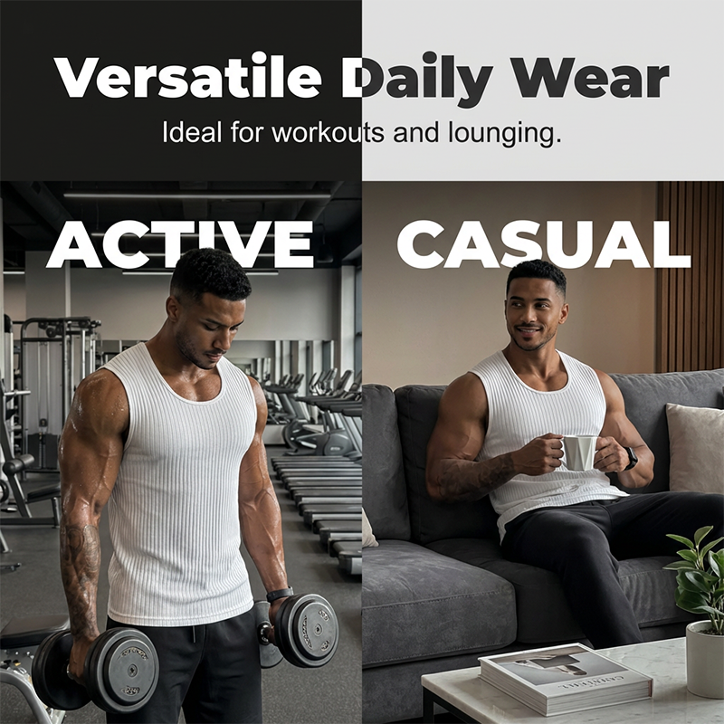 Limited Time Offer ⏰✨Men's Ribbed Knit Slim Fit Tank Top