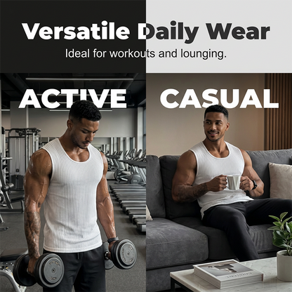 Limited Time Offer ⏰✨Men's Ribbed Knit Slim Fit Tank Top