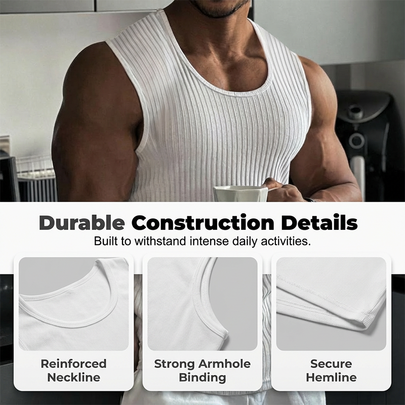 Limited Time Offer ⏰✨Men's Ribbed Knit Slim Fit Tank Top