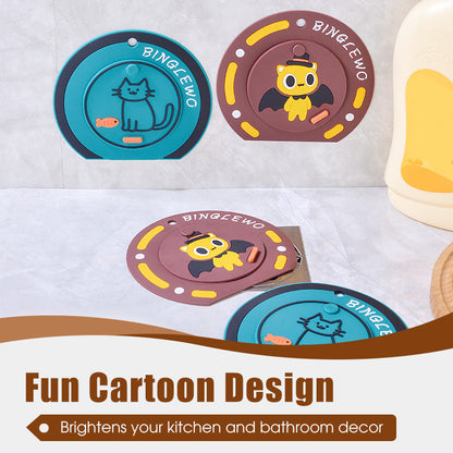 Cartoon Drain Strainer with Odor-Blocking Cap