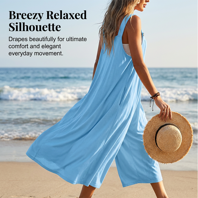 🌸 LIMITED TIME Special Price: $29.99 ✨Sleeveless Wide-Leg Jumpsuit For Summer Breezes