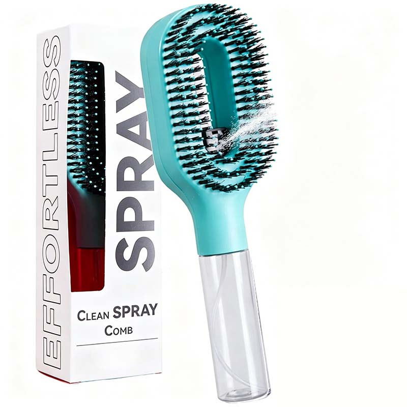 💇 Anti-Static Detangling Brush with Built-In Mist Sprayer