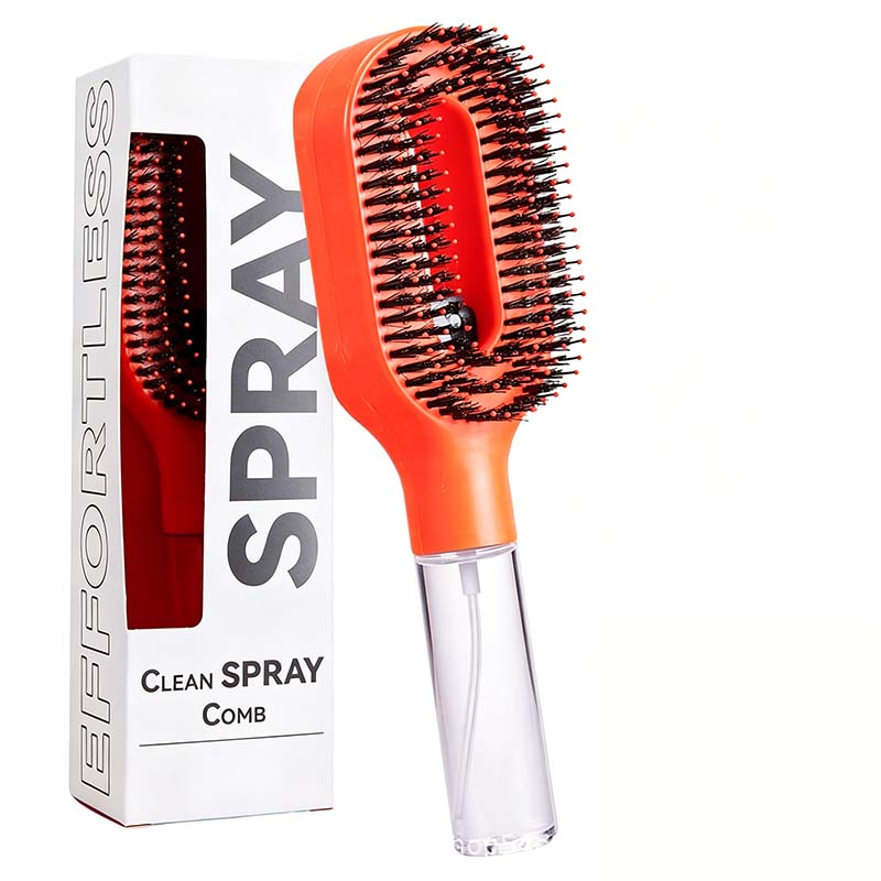 💇 Anti-Static Detangling Brush with Built-In Mist Sprayer