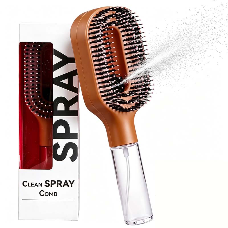 💇 Anti-Static Detangling Brush with Built-In Mist Sprayer