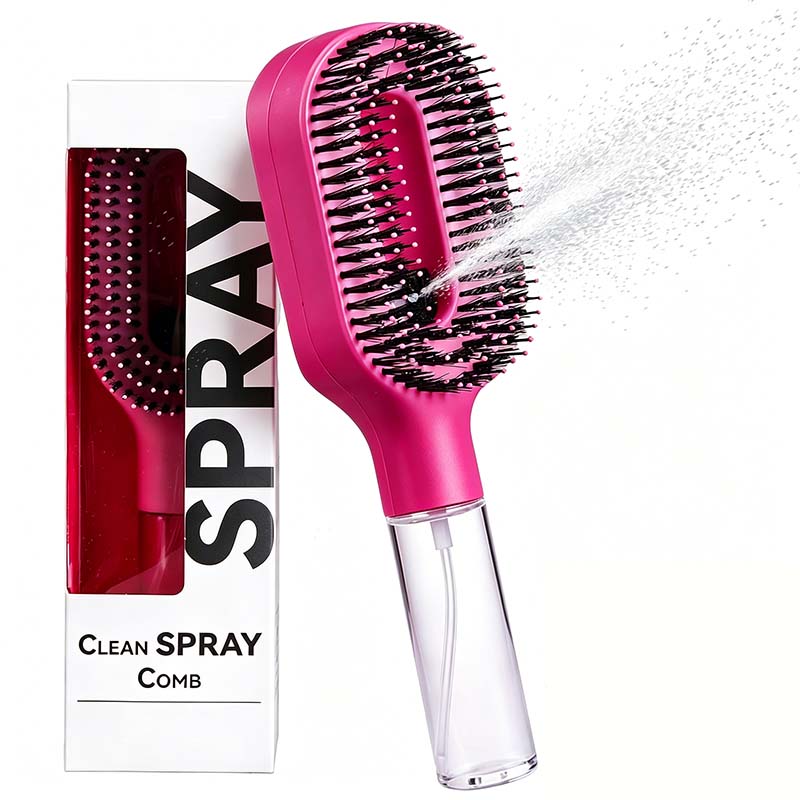 💇 Anti-Static Detangling Brush with Built-In Mist Sprayer