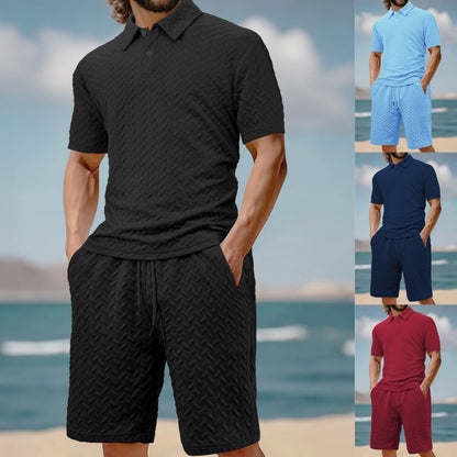 🔥New Hot Selling❤️‍🔥Men's Casual Shirt & Shorts 2-Piece Set