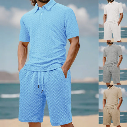 🔥New Hot Selling❤️‍🔥Men's Casual Shirt & Shorts 2-Piece Set