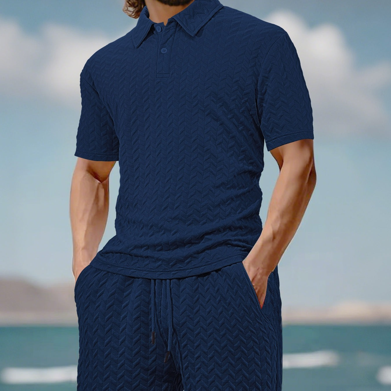 🔥New Hot Selling❤️‍🔥Men's Casual Shirt & Shorts 2-Piece Set
