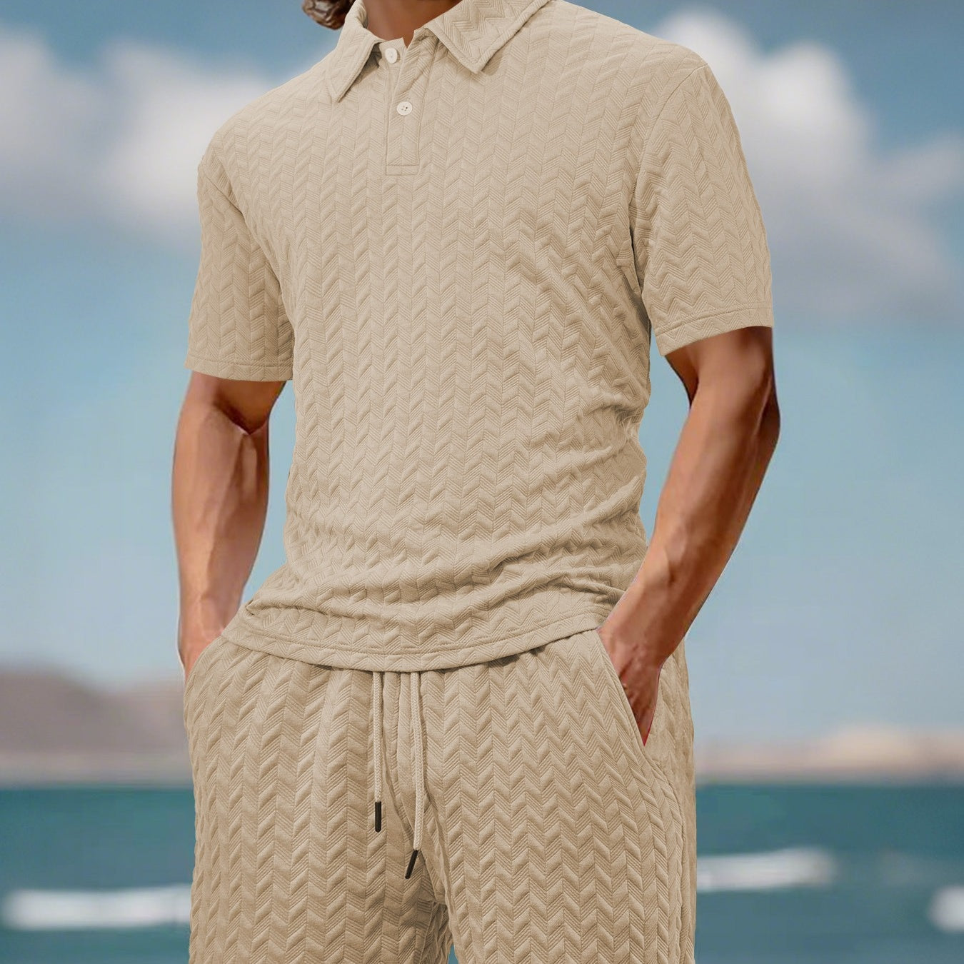 🔥New Hot Selling❤️‍🔥Men's Casual Shirt & Shorts 2-Piece Set