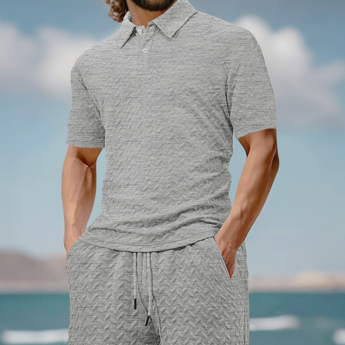 🔥New Hot Selling❤️‍🔥Men's Casual Shirt & Shorts 2-Piece Set