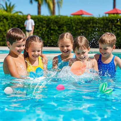 🎈 50% OFF NOW! 💧 12 PCS Non-Magnetic Silicone Water Balloon Toy – Reusable, leak-proof & eco-friendly – perfect for pool fights, beach fun or summer parties 💦