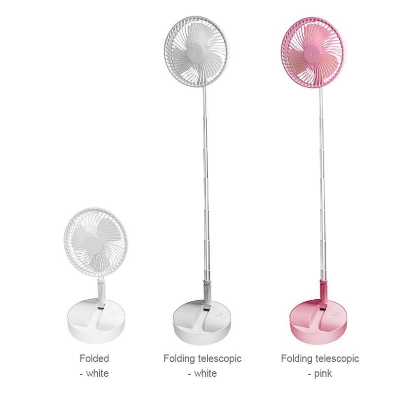 🌀 50% OFF NOW! 🔋 Telescopic Folding USB Charging Fan – Adjustable height, quiet operation & portable – perfect for desk, travel or outdoor use 💨