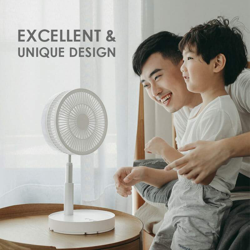 🌀 50% OFF NOW! 🔋 Telescopic Folding USB Charging Fan – Adjustable height, quiet operation & portable – perfect for desk, travel or outdoor use 💨
