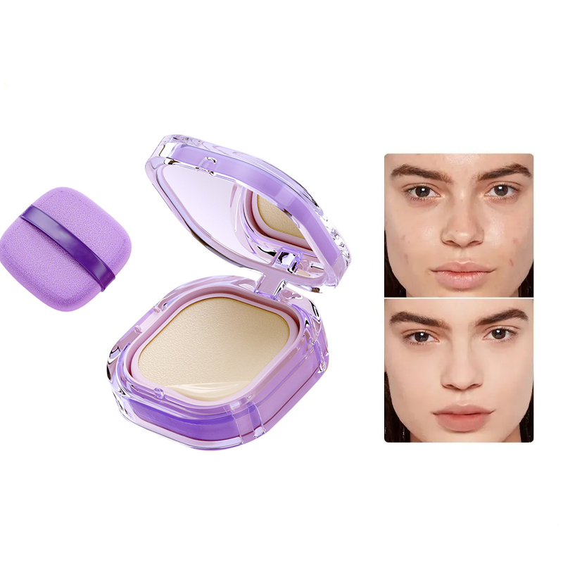 💜 Cream Foundation with Mushroom Makeup Brush