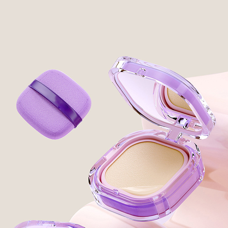 💜 Cream Foundation with Mushroom Makeup Brush