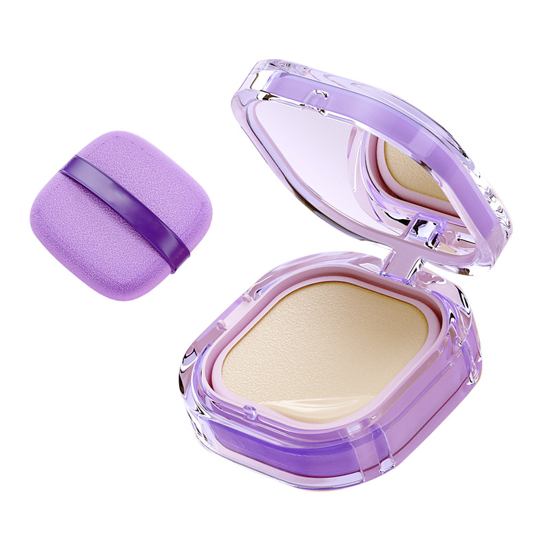 💜 Cream Foundation with Mushroom Makeup Brush