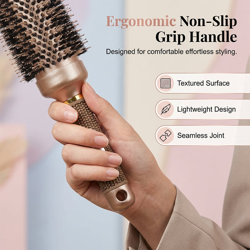 💇 Volumizing Vented Round Hair Brush for Blow-Dry Styling