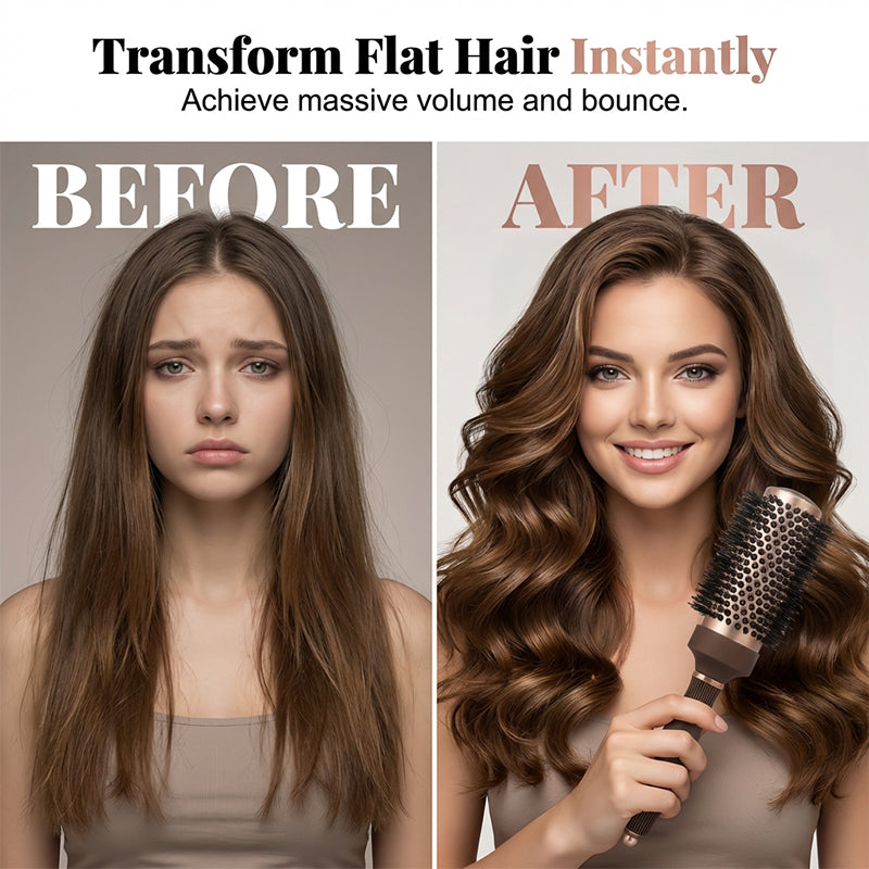 💇 Volumizing Vented Round Hair Brush for Blow-Dry Styling