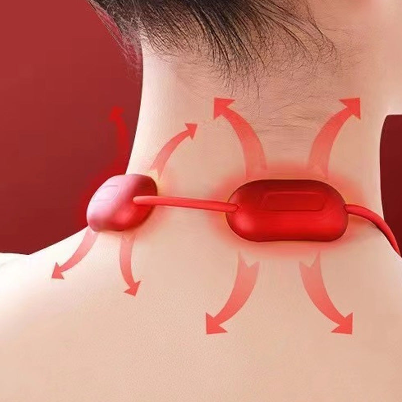 💆 Wearable Pendant Neck Massager with Heat & Adjustable Intensity