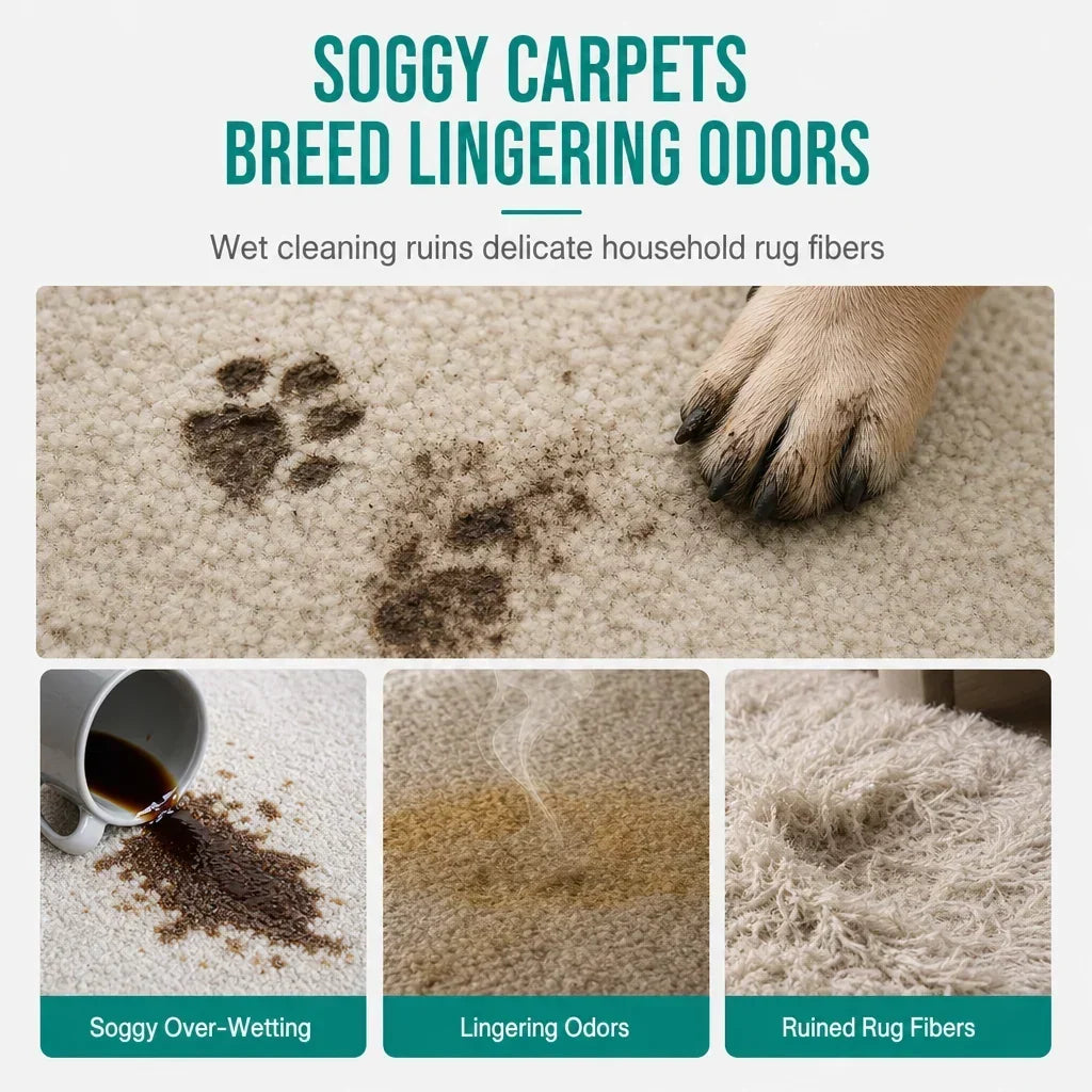 🛋️ Waterless Carpet & Sofa Foam Cleaner with Scrub Applicator