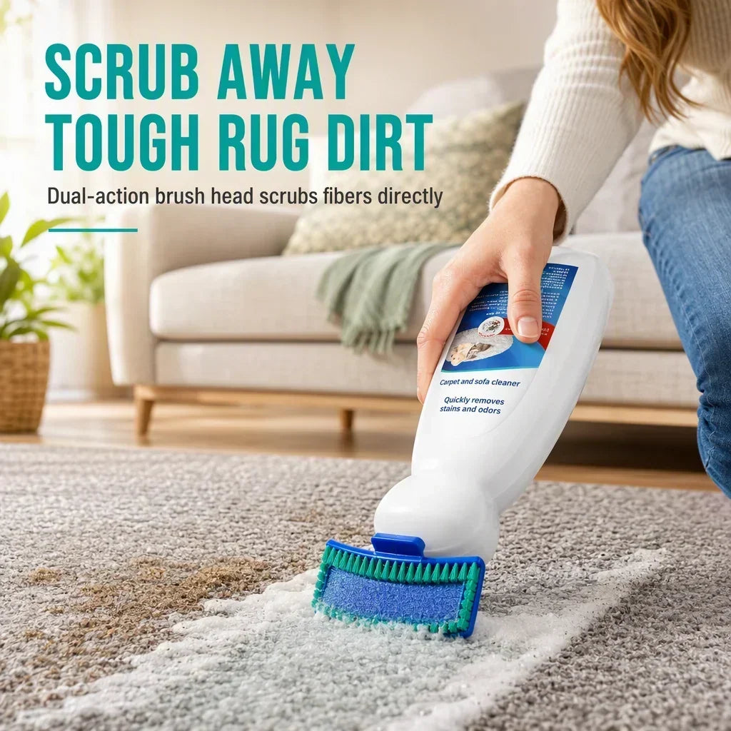 🛋️ Waterless Carpet & Sofa Foam Cleaner with Scrub Applicator