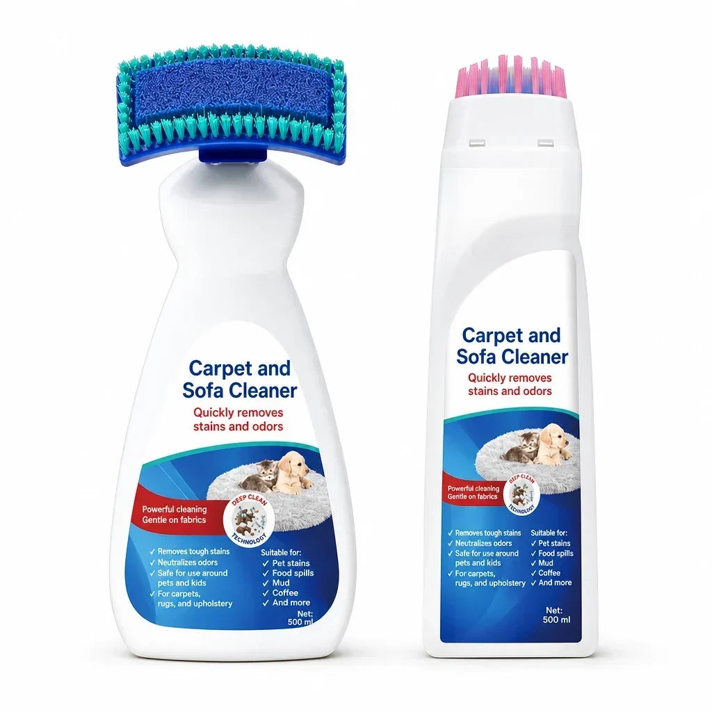 🛋️ Waterless Carpet & Sofa Foam Cleaner with Scrub Applicator