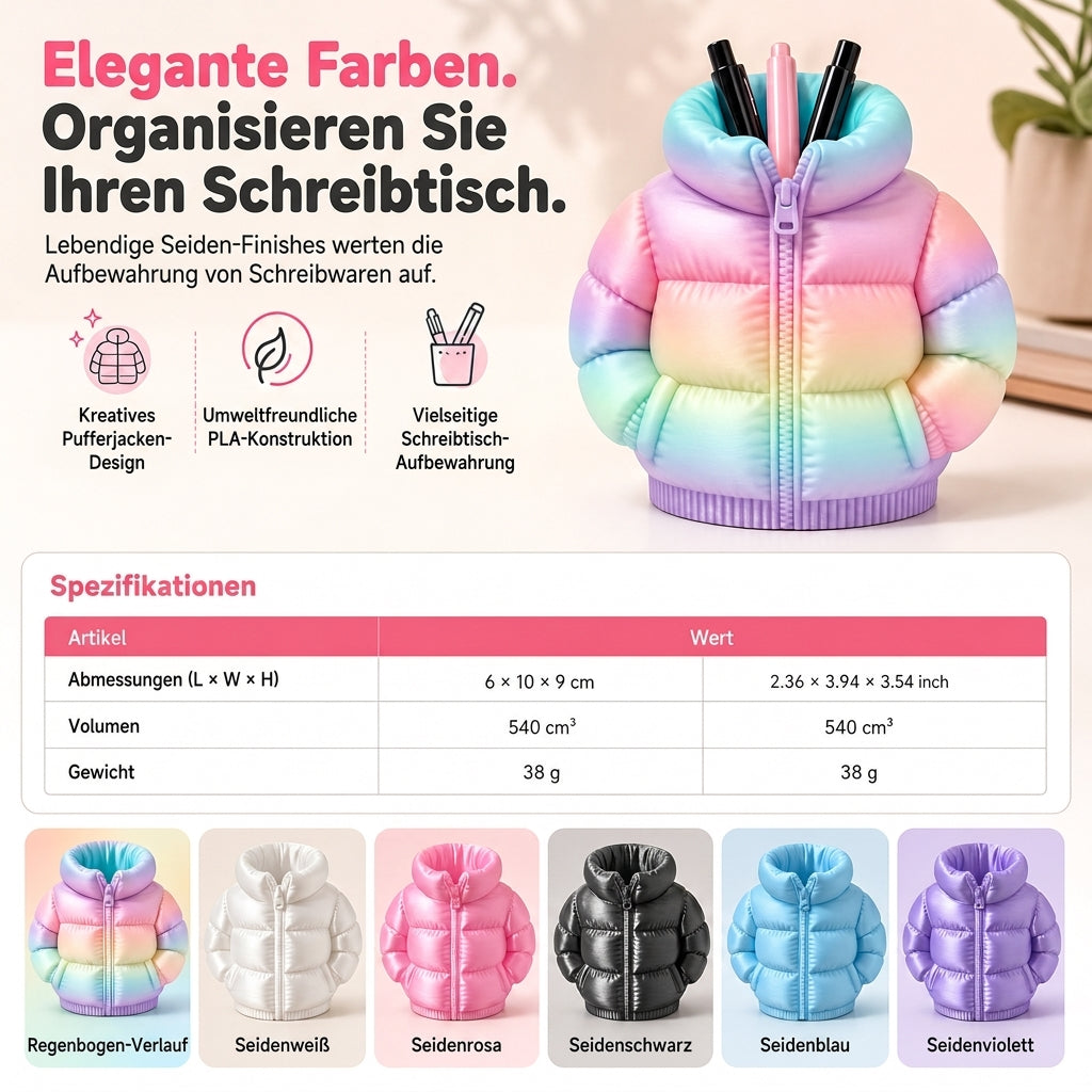 ✏️ 3D-Printed Puffer-Jacket Pen Holder