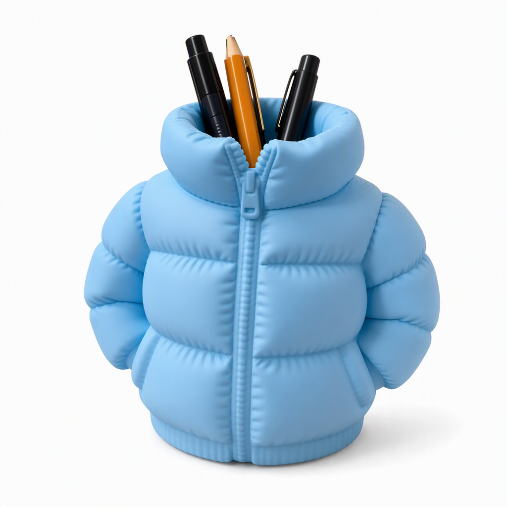 ✏️ 3D-Printed Puffer-Jacket Pen Holder