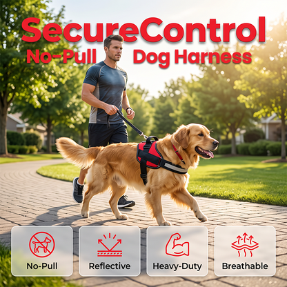 🐕 Reflective No-Pull Dog Harness with Control Handle