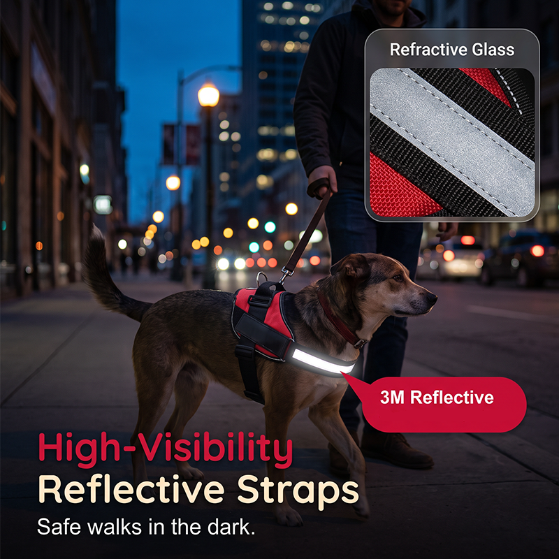 🐕 Reflective No-Pull Dog Harness with Control Handle