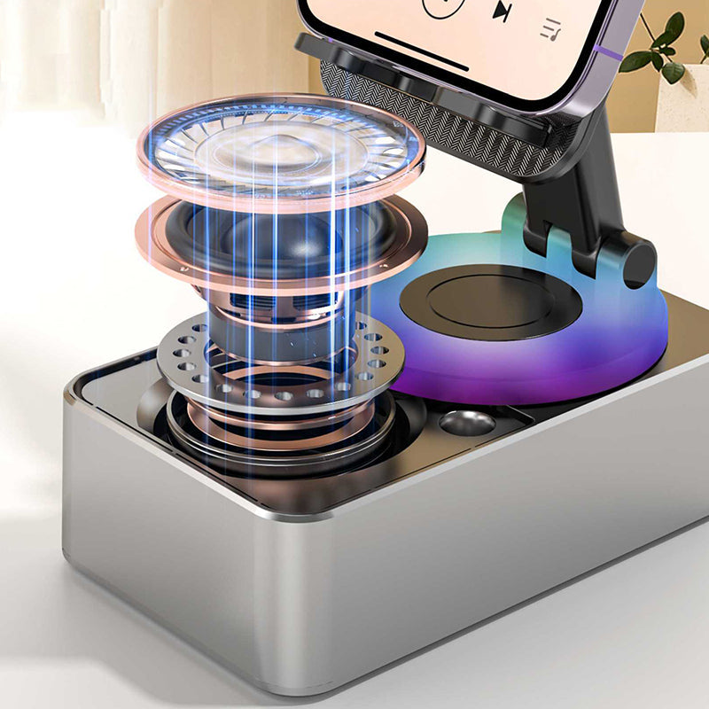 🔊 Bluetooth Speaker Phone Stand with Backup Charging