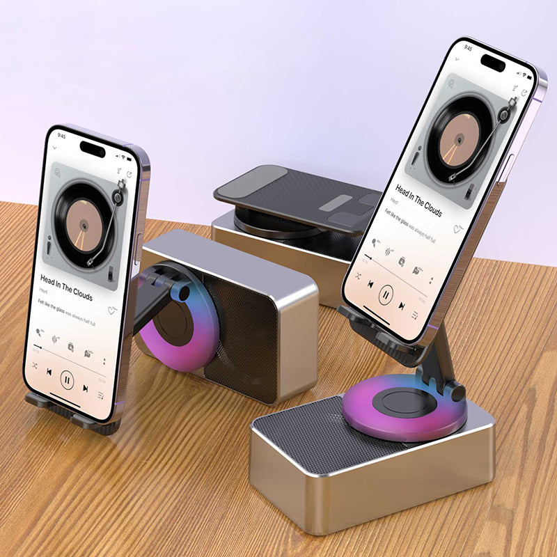 🔊 Bluetooth Speaker Phone Stand with Backup Charging