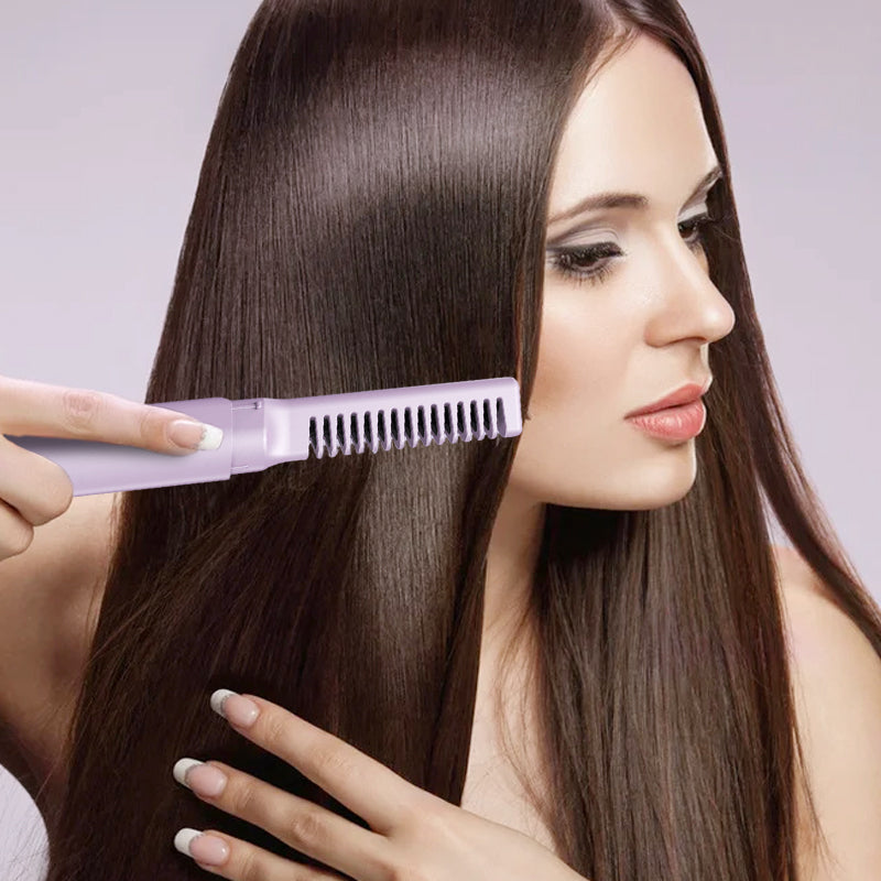 💇 Portable Cordless Hair Straightening Comb