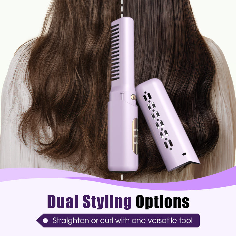 💇 Portable Cordless Hair Straightening Comb