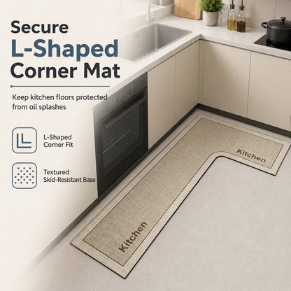 🏠 L-Shaped Absorbent Kitchen Floor Mat