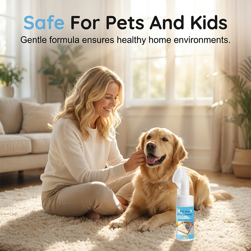 🐾 Waterless Pet Mat & Fabric Foam Cleaner with Brush