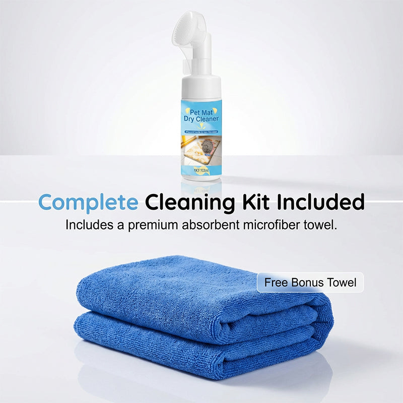 🐾 Waterless Pet Mat & Fabric Foam Cleaner with Brush