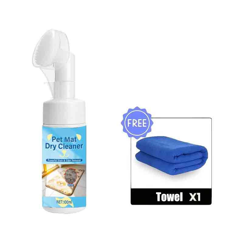 🐾 Waterless Pet Mat & Fabric Foam Cleaner with Brush