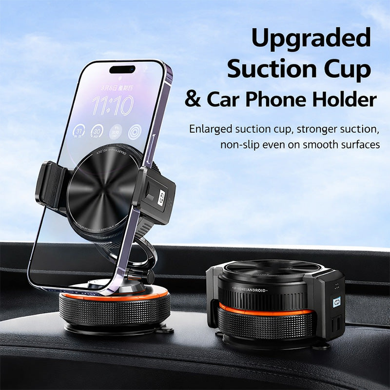 📱 Vacuum-Suction Magnetic Car Phone Holder