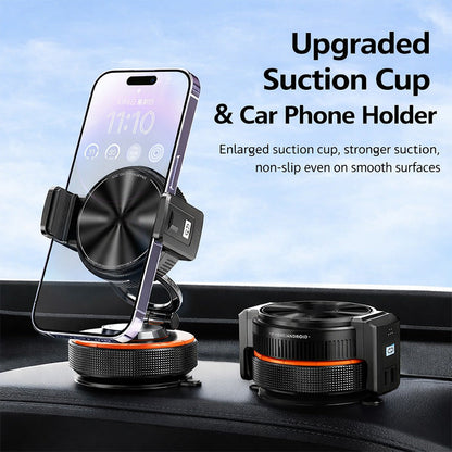 📱 Vacuum-Suction Magnetic Car Phone Holder