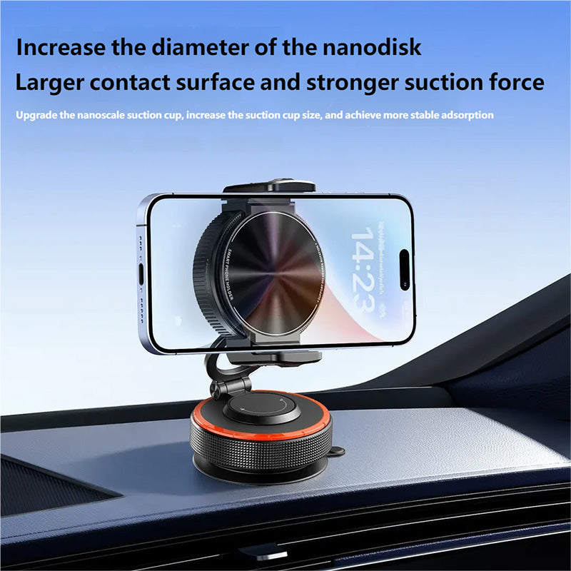 📱 Vacuum-Suction Magnetic Car Phone Holder