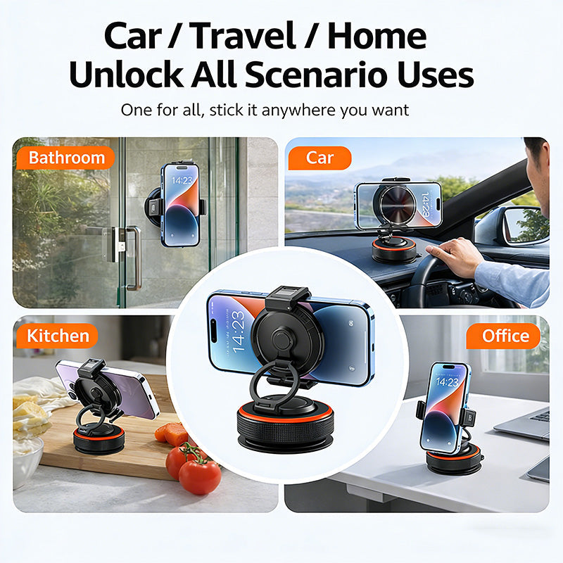 📱 Vacuum-Suction Magnetic Car Phone Holder