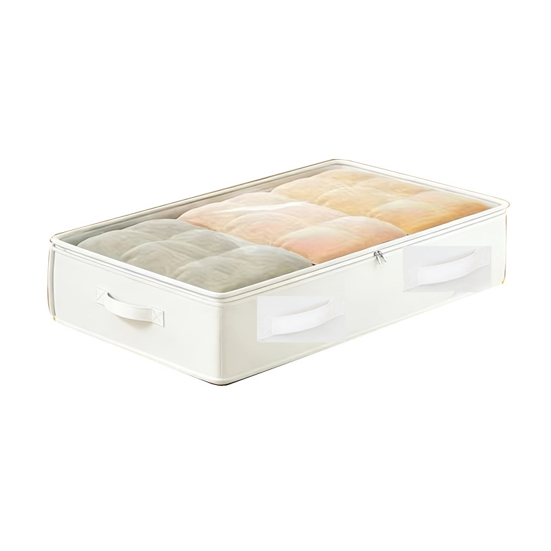 🛏️ Foldable Underbed Storage Bag with Clear Zipper Lid