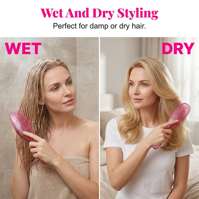 💇 Portable Detangling & Scalp Massage Hairbrush