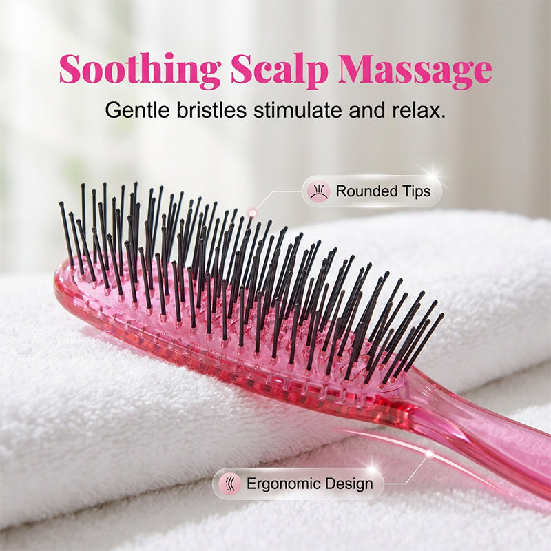 💇 Portable Detangling & Scalp Massage Hairbrush